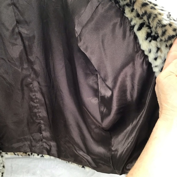 Dennis Basso Faux Fur Soft Hooded Animal Print Coat Jacket Plush Luxury Size XS - Picture 8 of 9